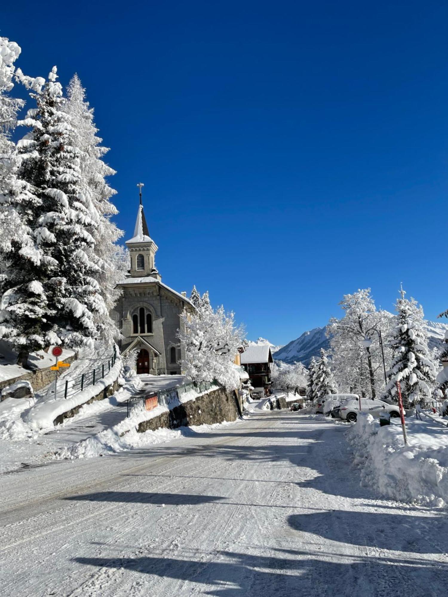 Charmant Appartement Au Vagabond Leysin Exterior foto